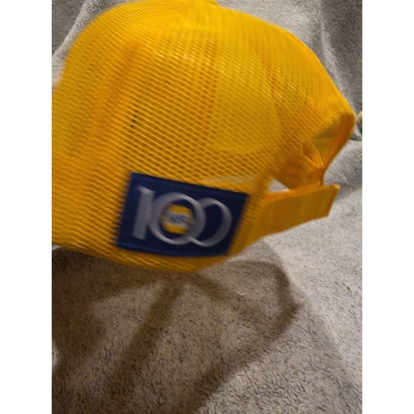 NAPA Auto Parts 100 Anniversary Yellow Mesh Trucker Hat Snapback Vintage - Picture 2 of 4